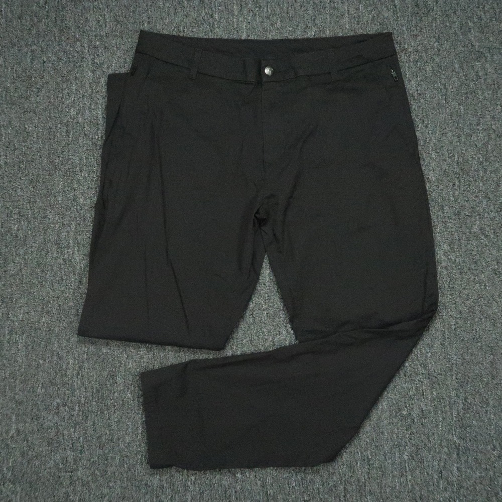 Birddogs Pants Mens 36x30 Black Stretch Khakis Zip Pocket Straight Trouser Chino